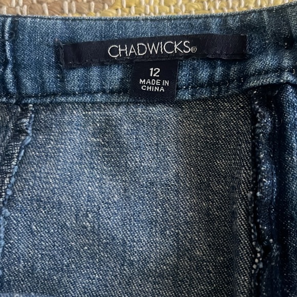 90’s Vintage CHADWICKS Dark blue denim jeans A-line maxi skirt size 12/modern 8 - Picture 3 of 5